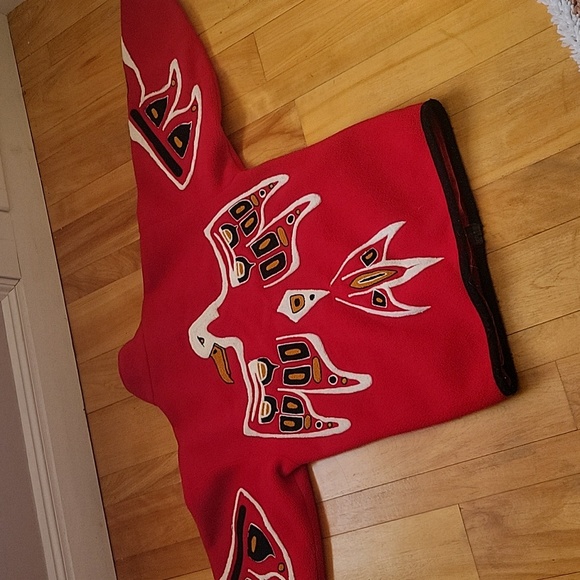 VTG L’egaree Yukon Fleece Embellished Bald Eagle Jacket with lining, Size L, - Picture 2 of 8